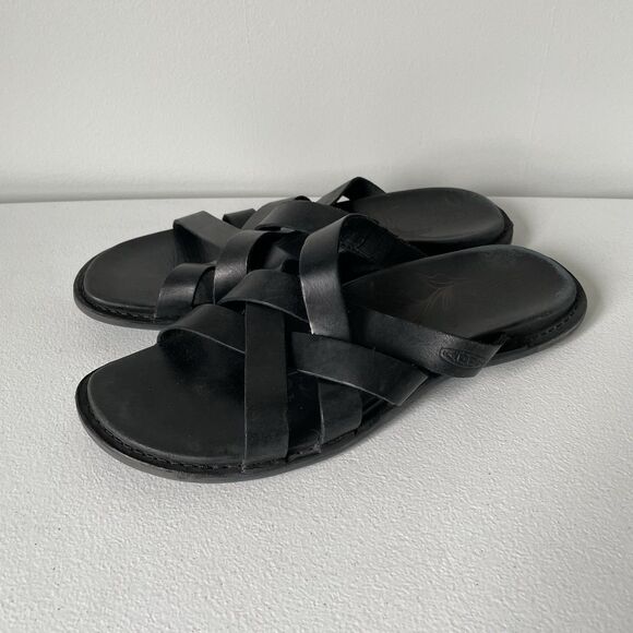 Keen Shoes - KEEN Sofia Slide Casual Sandals Black Leather Summer Comfort Women's Size 9